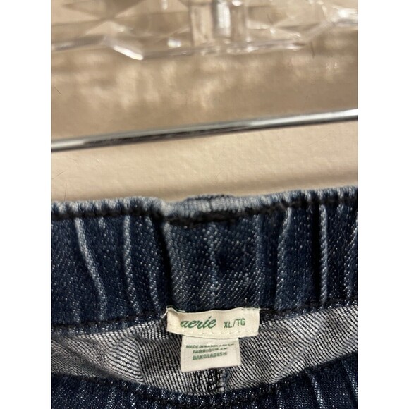 Aerie Pull On Distressed Drawstring Waist Jeans Women's Size XL - Picture 4 of 8